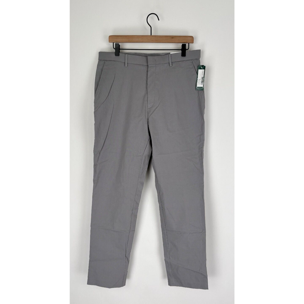Tommy Hilfiger Mens Tate Dress Pants TH Flex Stretch 34WX34L Light Grey NWT
